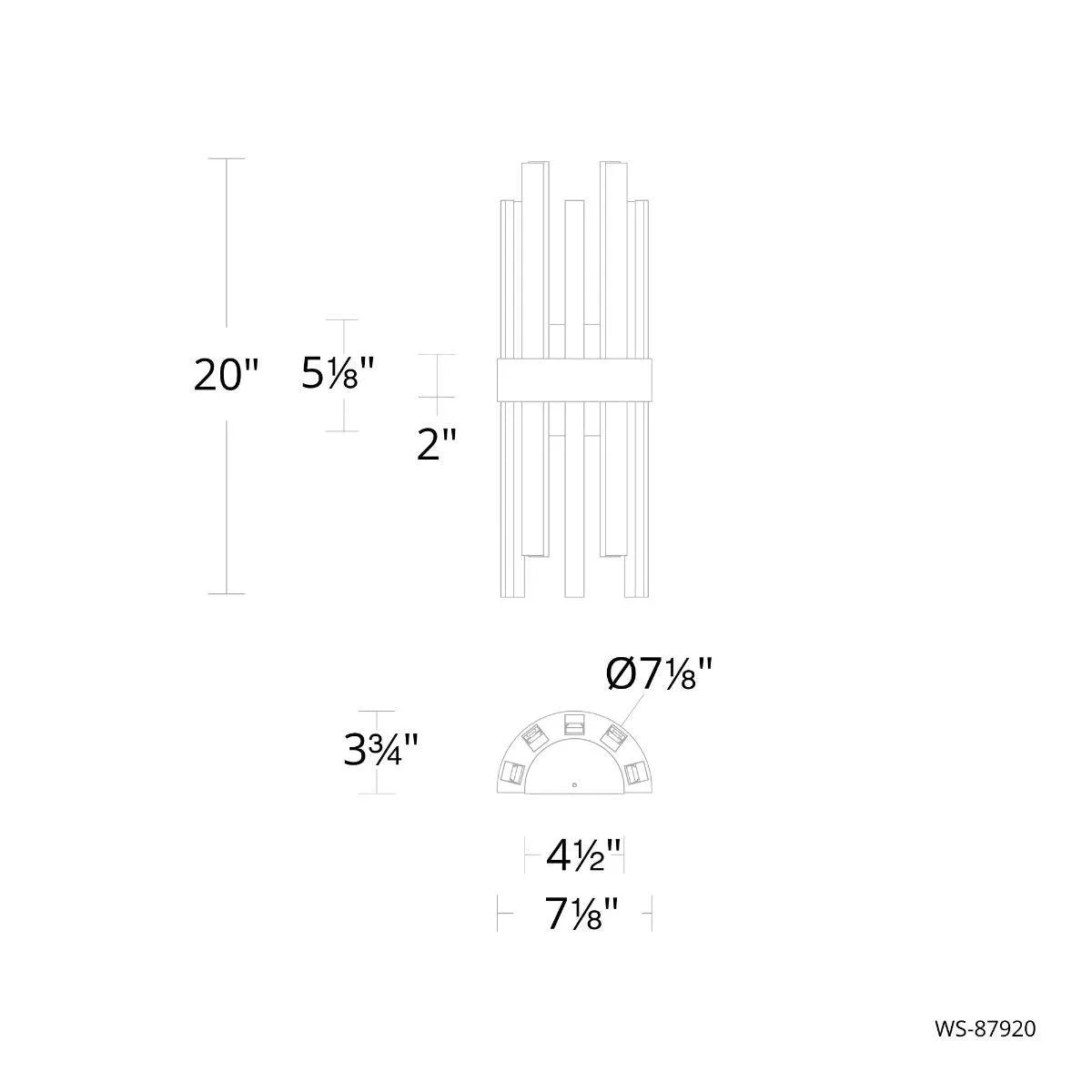 Harmonix 20 in. LED Vanity Light Brass finish