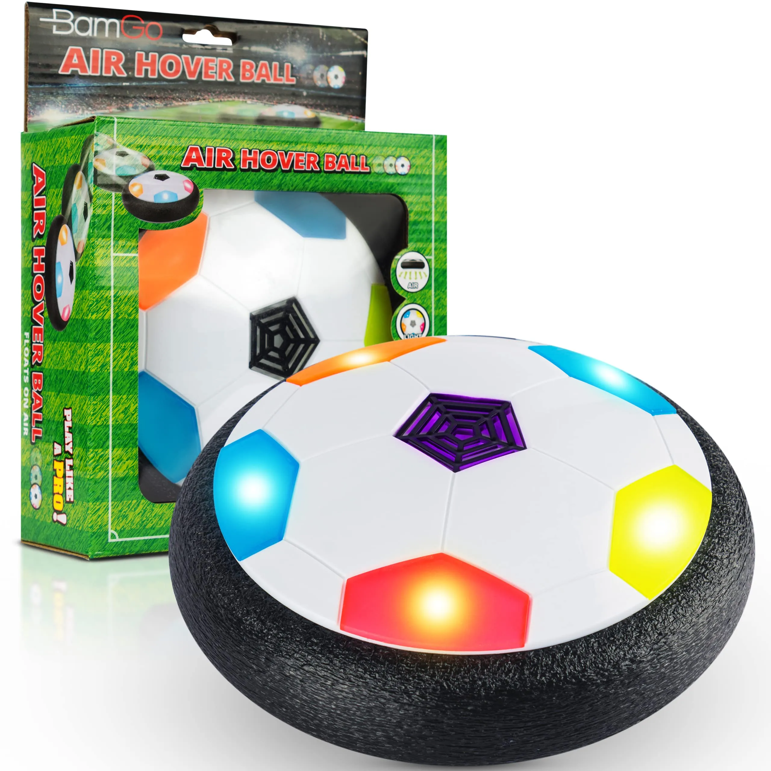 Hover Soccer Ball For Kids  Flashing Colored Led Lights  For Smooth Surfaces