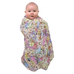 Kip & Co x May Gibbs Baby Swaddle - Flora & Fauna