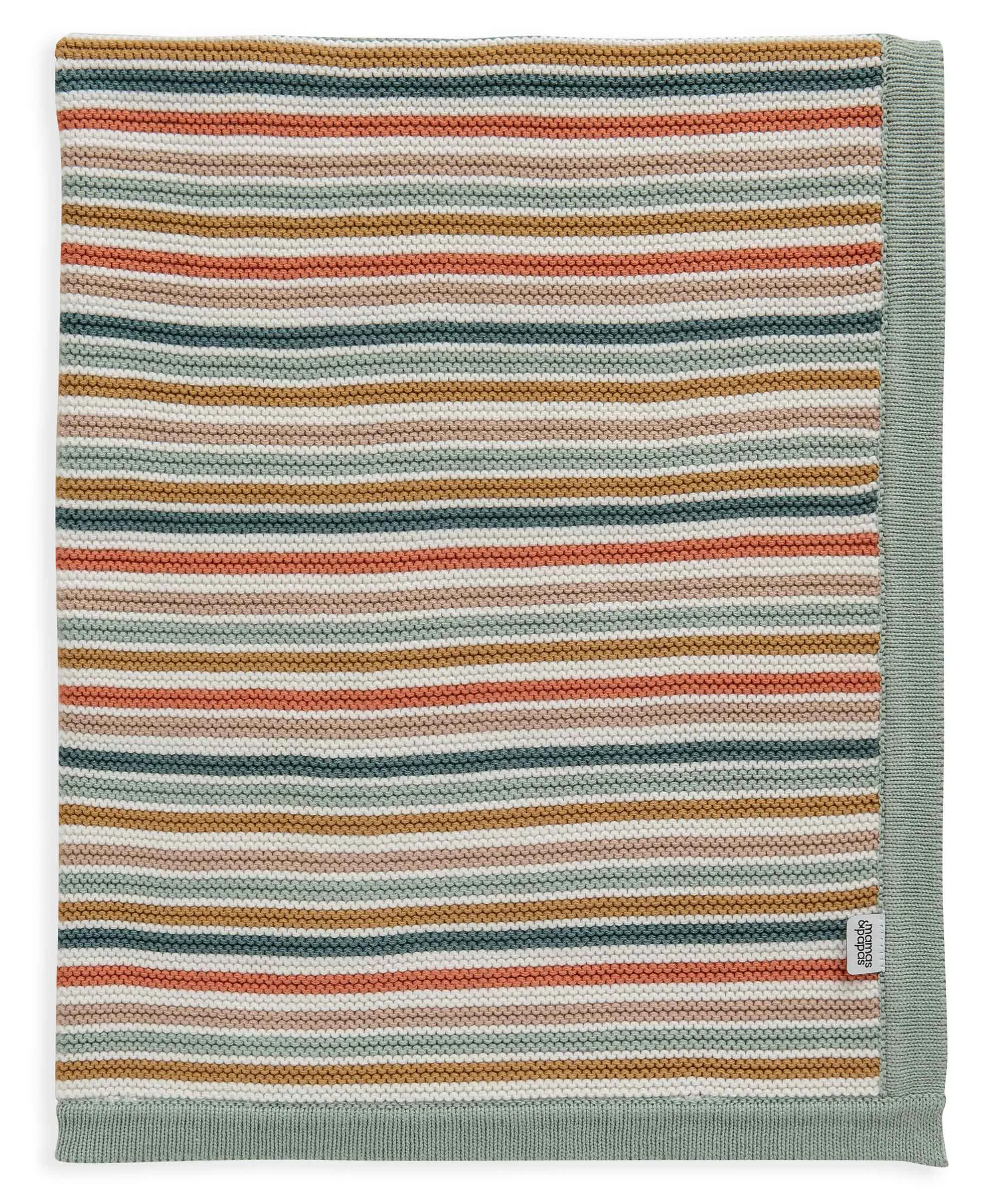 Knitted Blanket - Multi Stripe