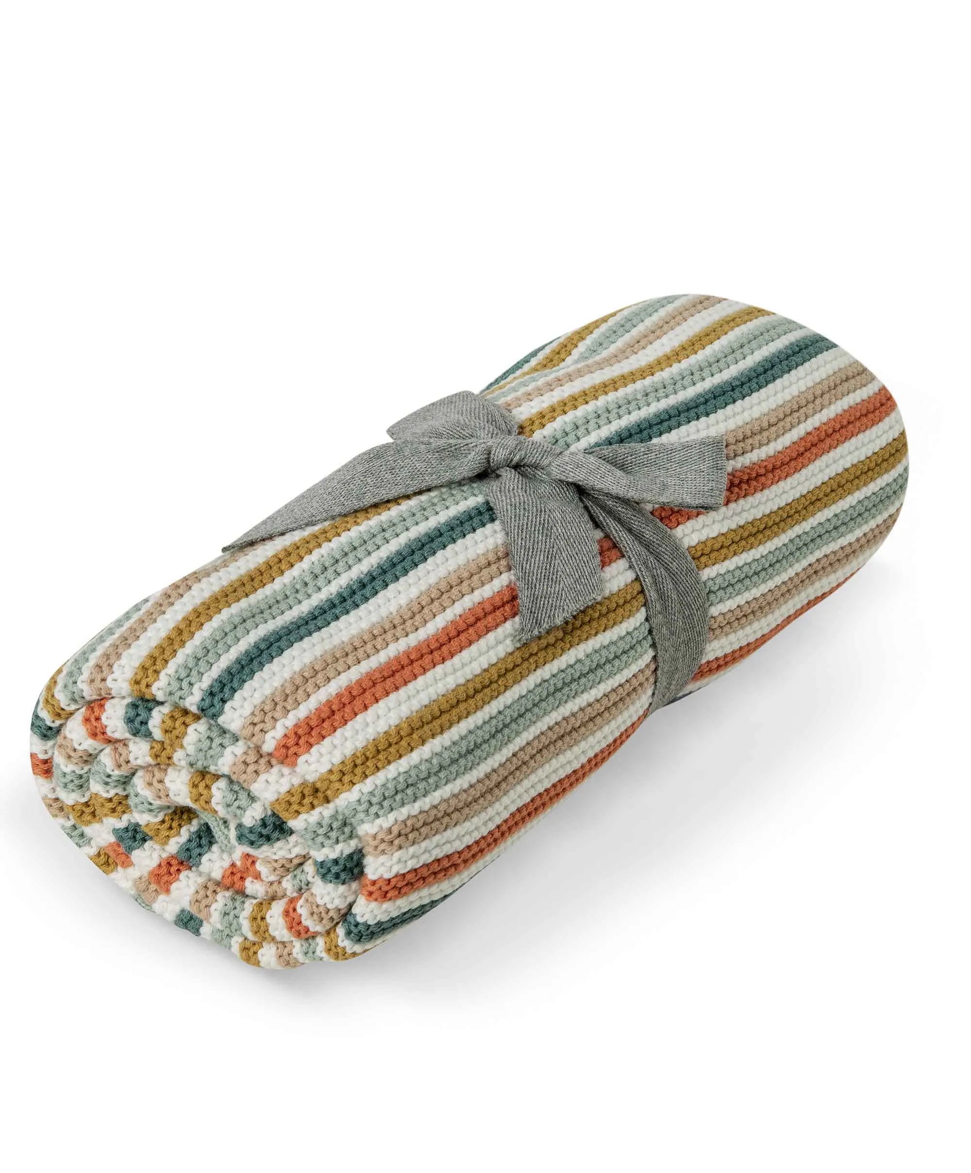 Knitted Blanket - Multi Stripe