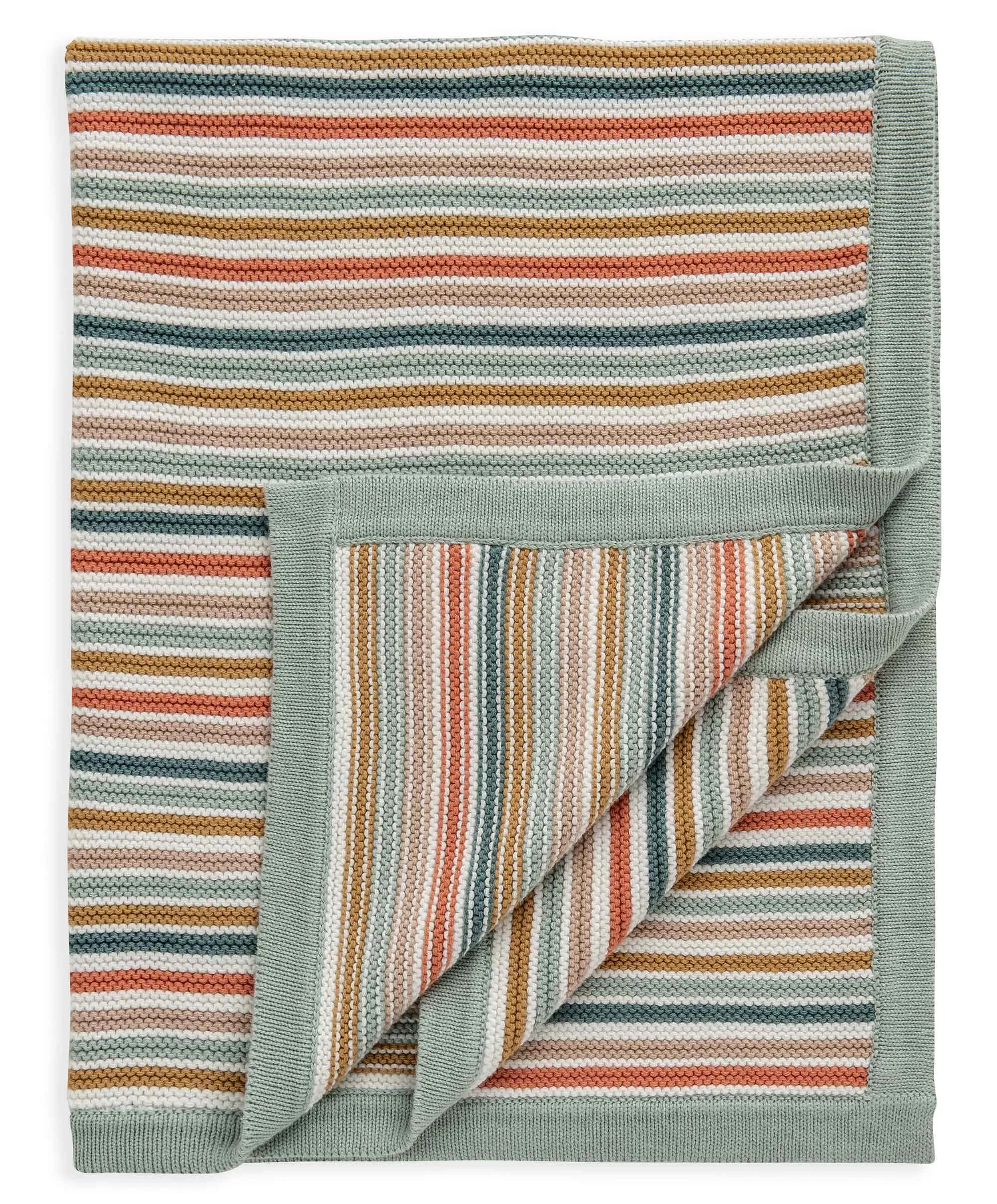 Knitted Blanket - Multi Stripe