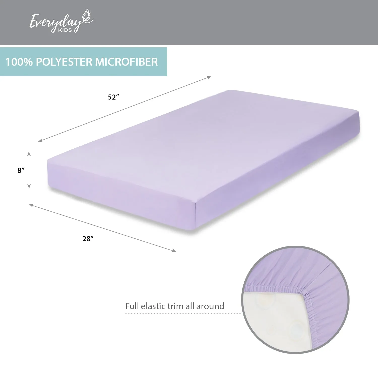 Lavender Fitted Crib Sheet