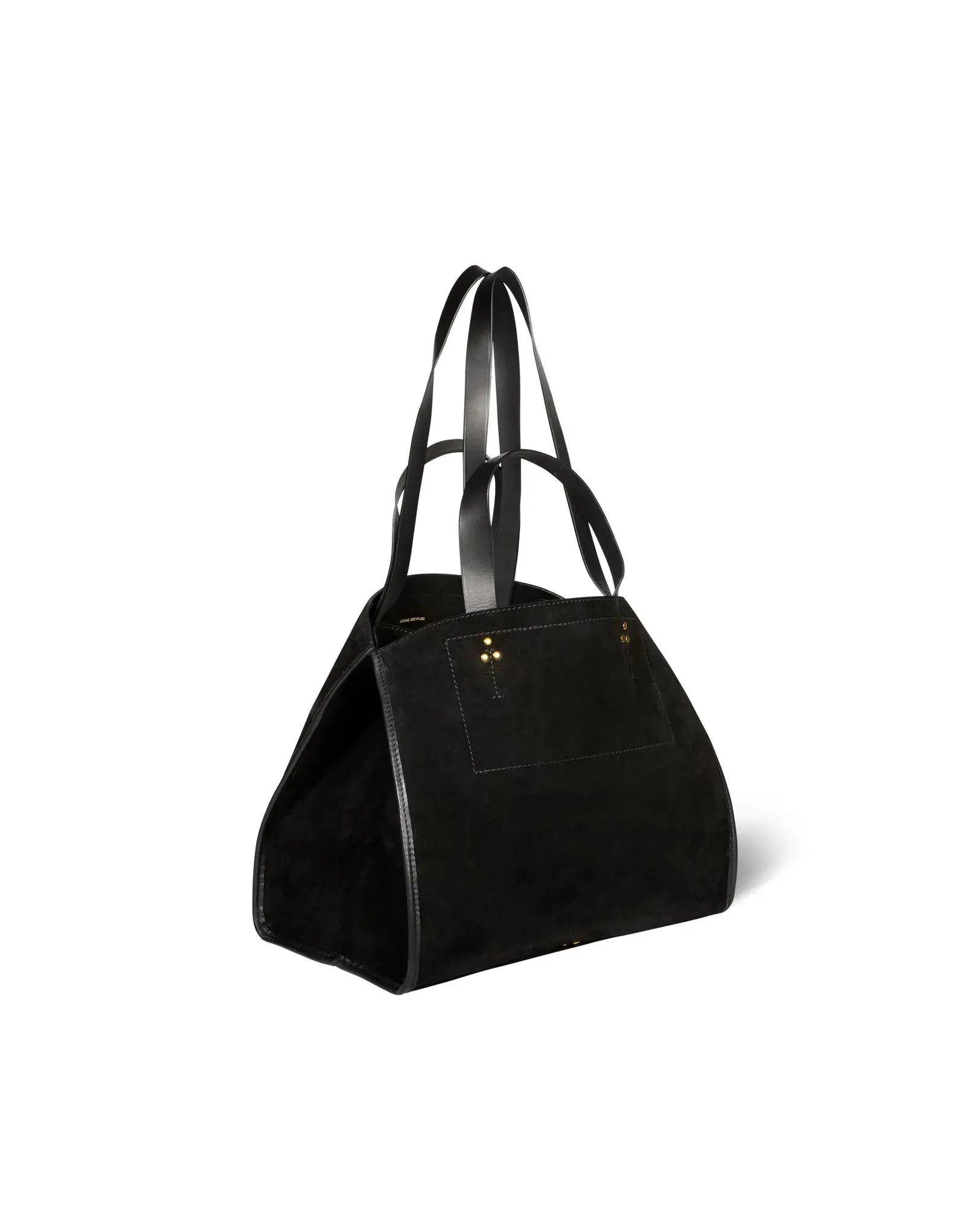 Leon M Bag in Noir Split Suede