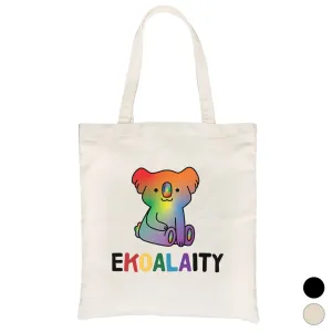 LGBT Ekoalaity Koala Rainbow Canvas Bag