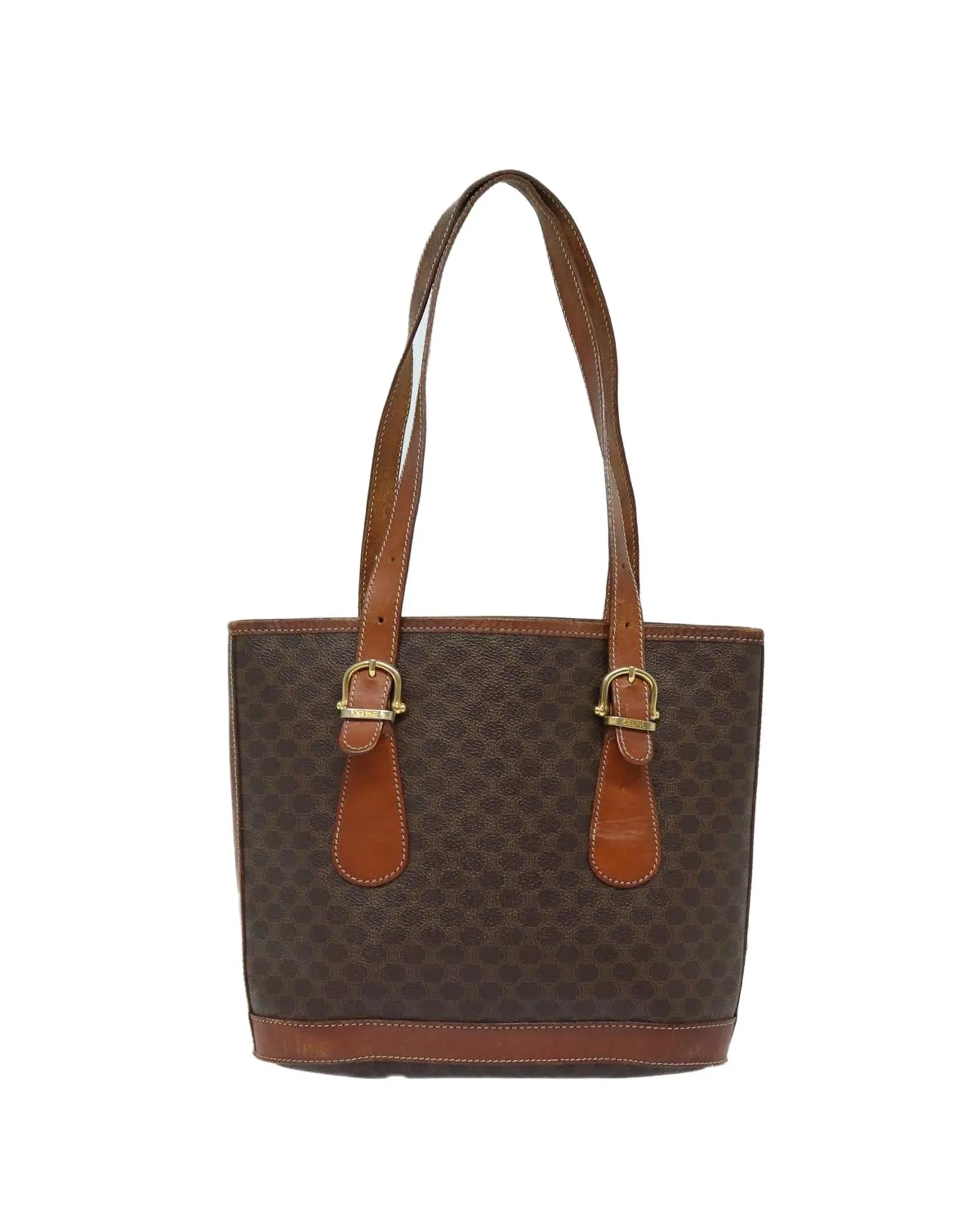 Macadam Canvas Tote Bag PVC Leather Trim