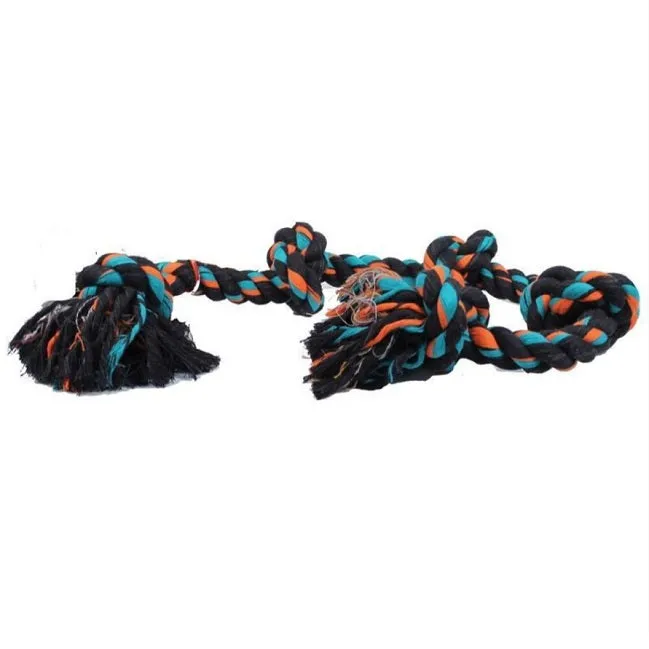 Mammoth Flossy Chews Color Rope Bone - 5 Knot X-Large Multi-Color