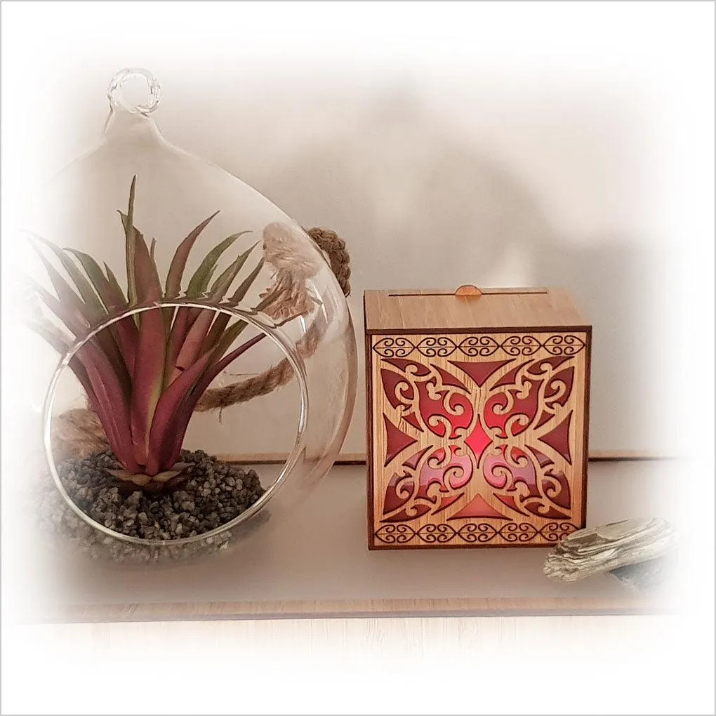 Maori Koru Flower LED Tealight Box