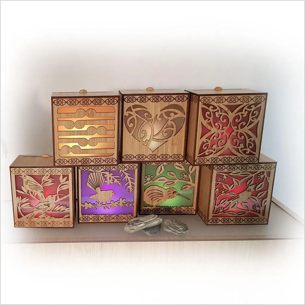 Maori Koru Flower LED Tealight Box