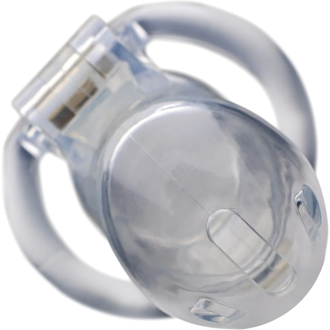 Master Series Clear Captor Chastity Cage With Keys - Medium, Clear