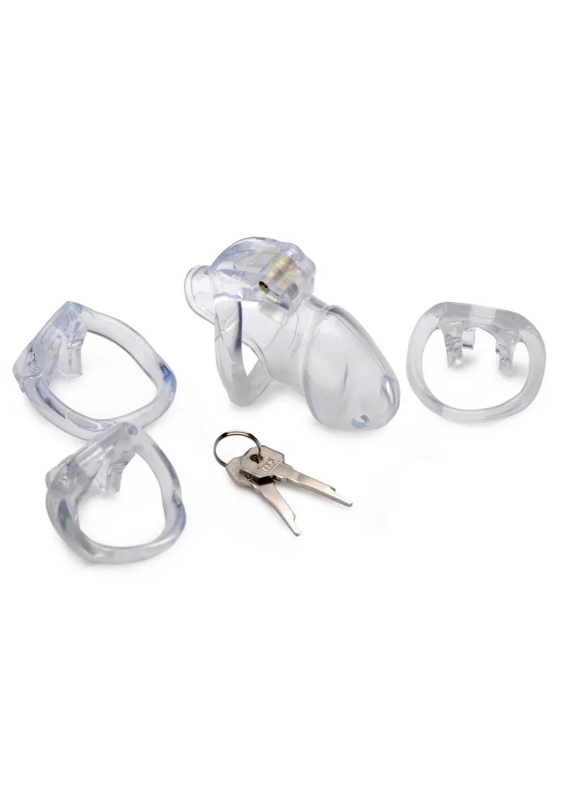 Master Series Clear Captor Chastity Cage with Keys