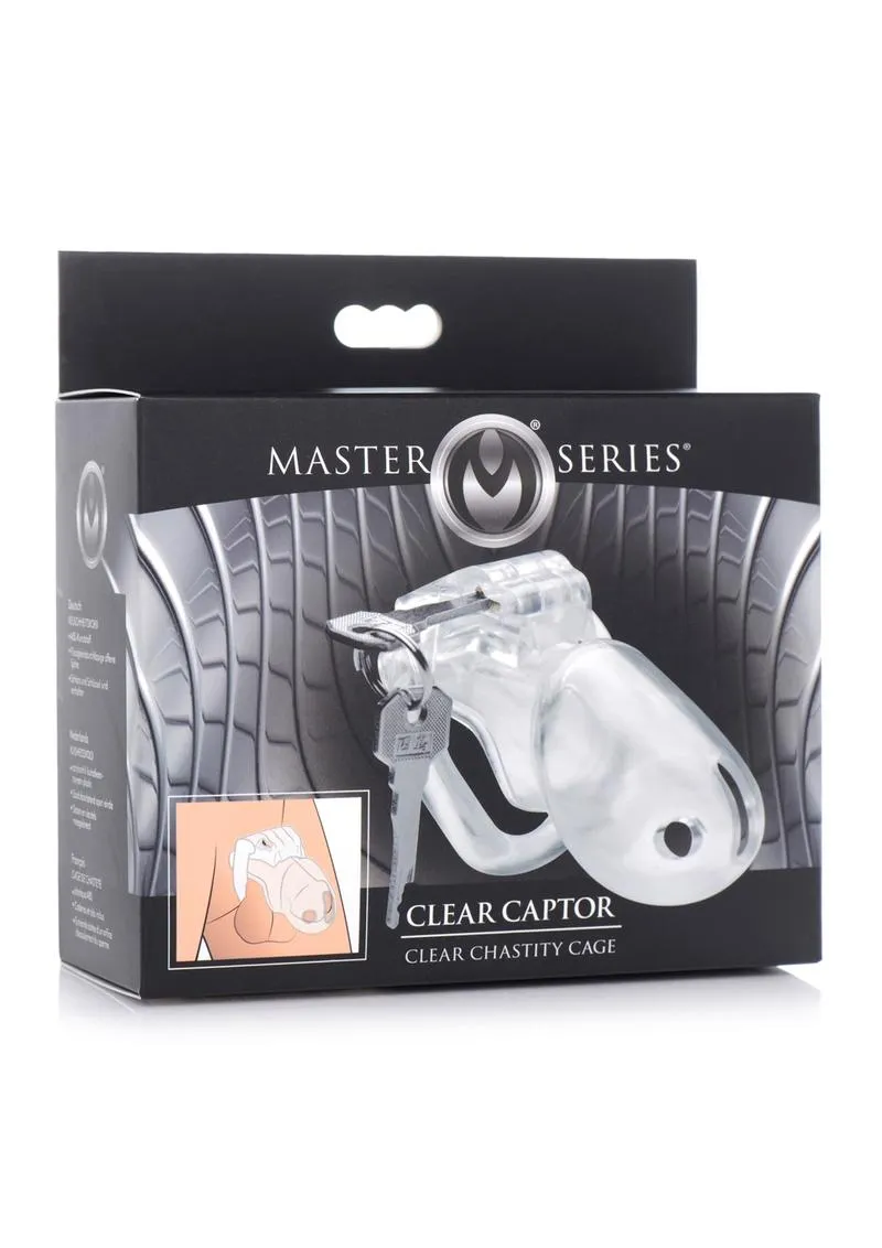 Master Series Clear Captor Chastity Cage with Keys