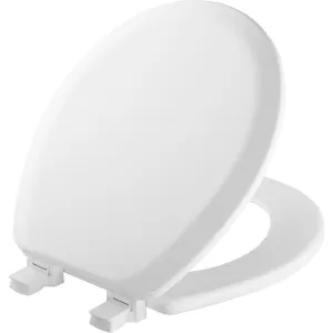 Mayfair by Bemis Cameron Round White Enameled Wood Toilet Seat