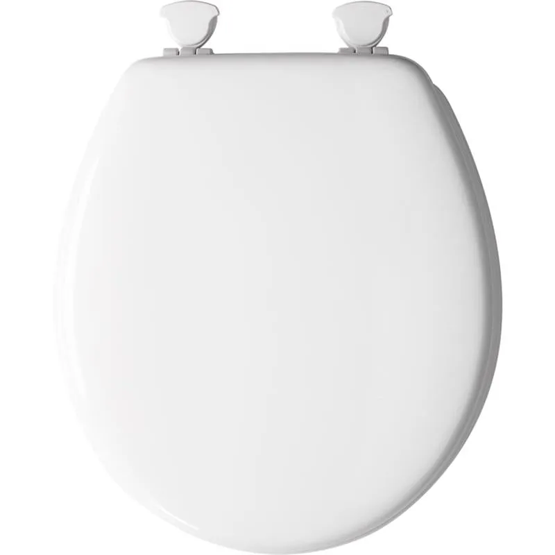 Mayfair by Bemis Westport Round White Enameled Wood Toilet Seat