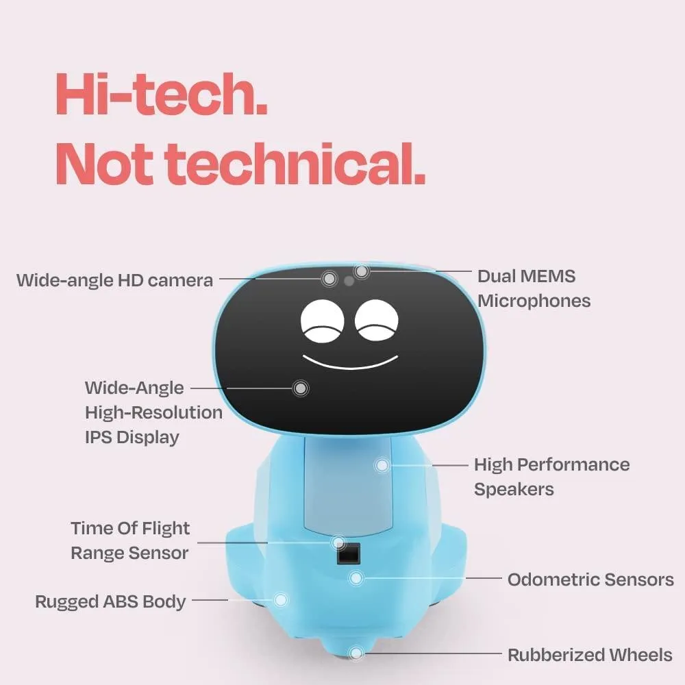 Miko 3: AI-Powered Smart Robot for Kids | STEM Learning & Educational Robot, Pixie Blue