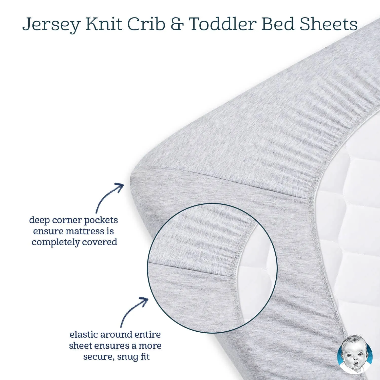 Neutral Clouds Fitted Crib Sheet