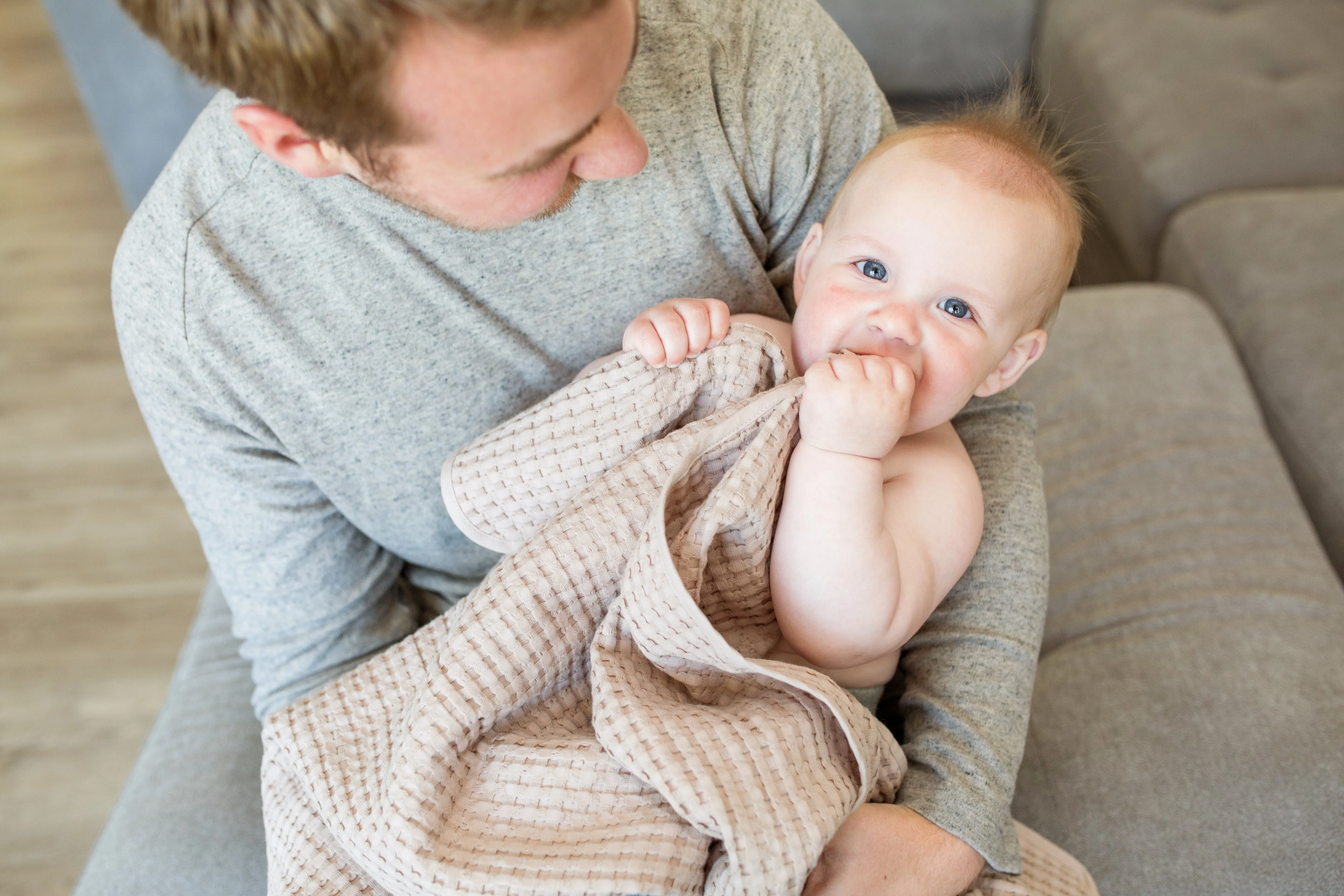 New Baby Blanket 'Sand' Waffle Blanket