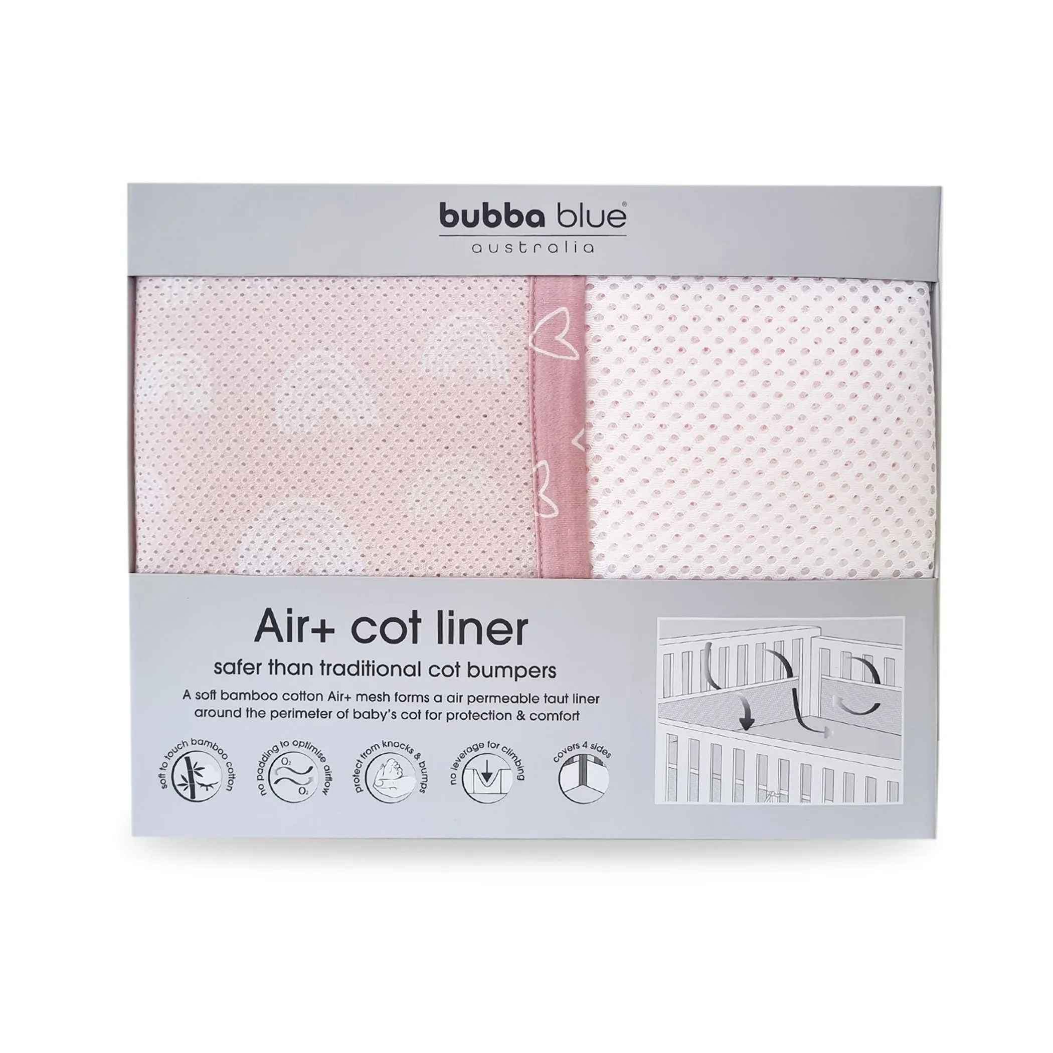 Nordic Breathe Easy® Air  Cot Liner Dusty Berry/Rose