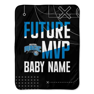 Personalized Orlando Magic MVP Baby Pixel Fleece Blanket