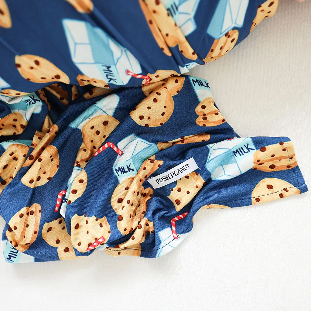 Posh Peanut Milk & Cookies Swaddle & Beanie Set