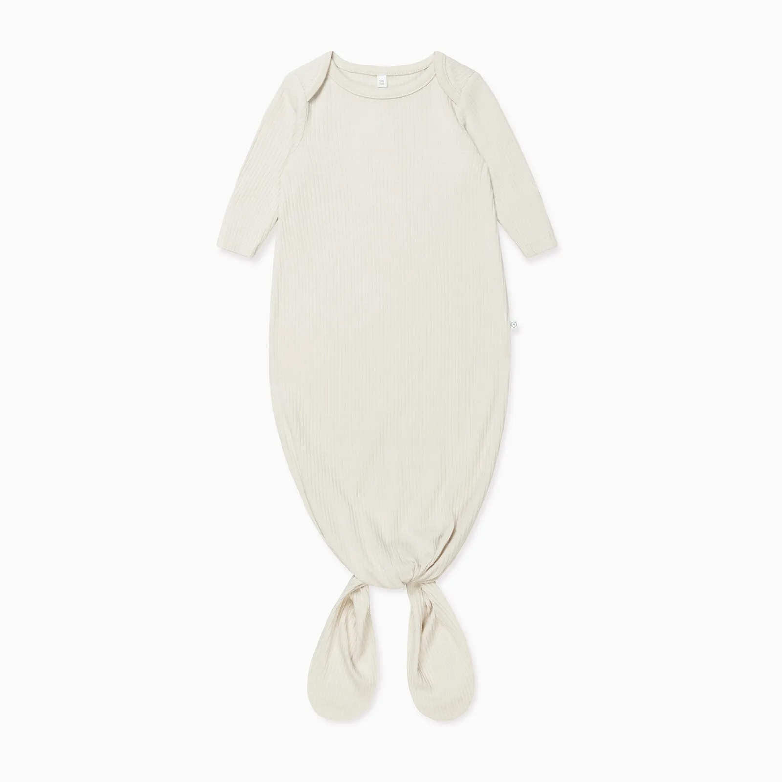 Ribbed Knotted Newborn Baby Gown