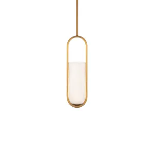 Rollins 5 in. LED Pendant Light Brass finish