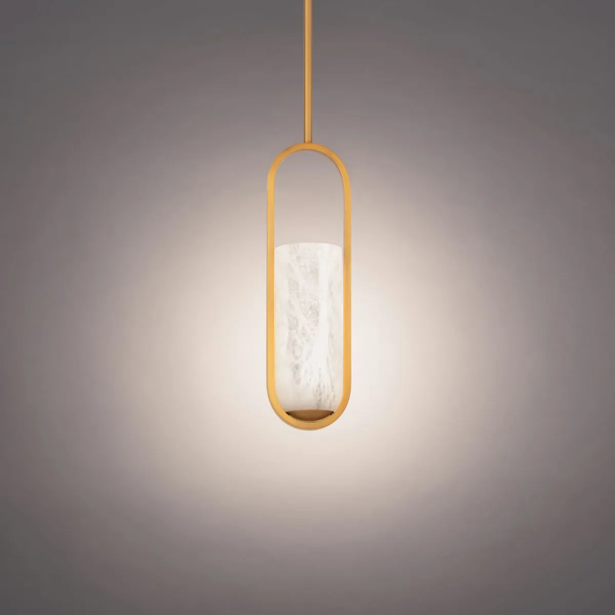 Rollins 5 in. LED Pendant Light Brass finish