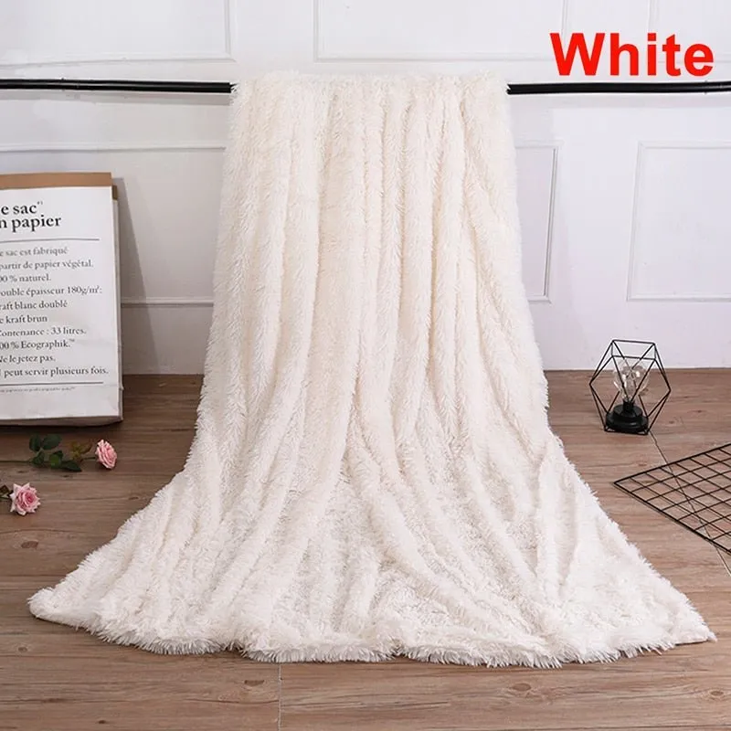 Shaggy Fuzzy Fur Winter Blanket