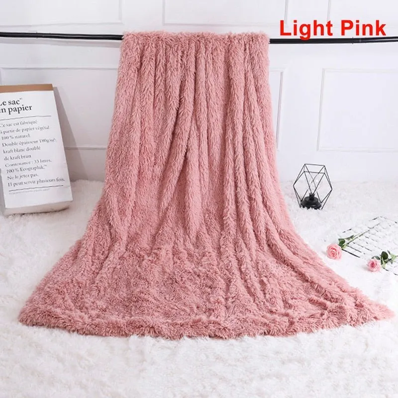 Shaggy Fuzzy Fur Winter Blanket