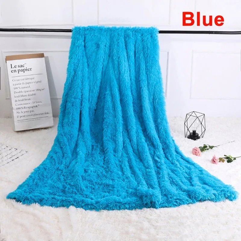 Shaggy Fuzzy Fur Winter Blanket