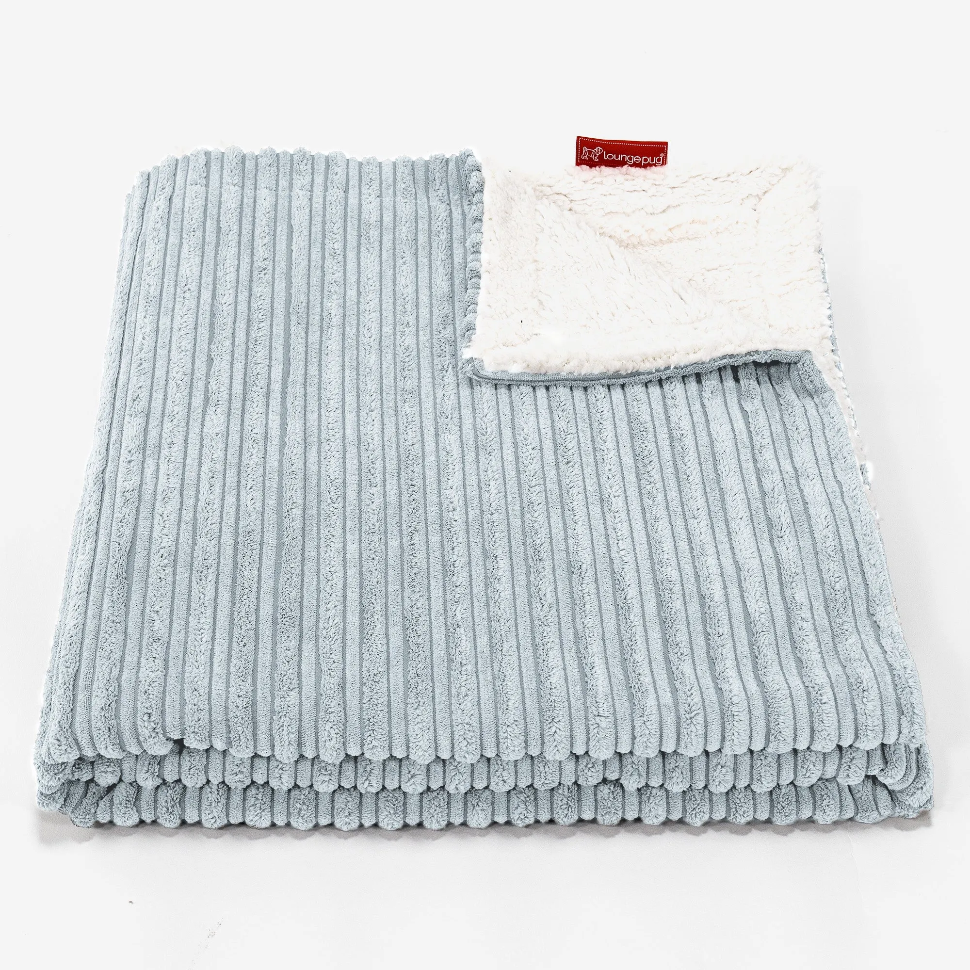 Sherpa Throw / Blanket - Cord Baby Blue