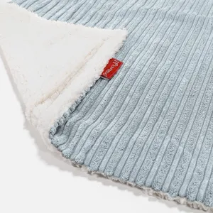 Sherpa Throw / Blanket - Cord Baby Blue