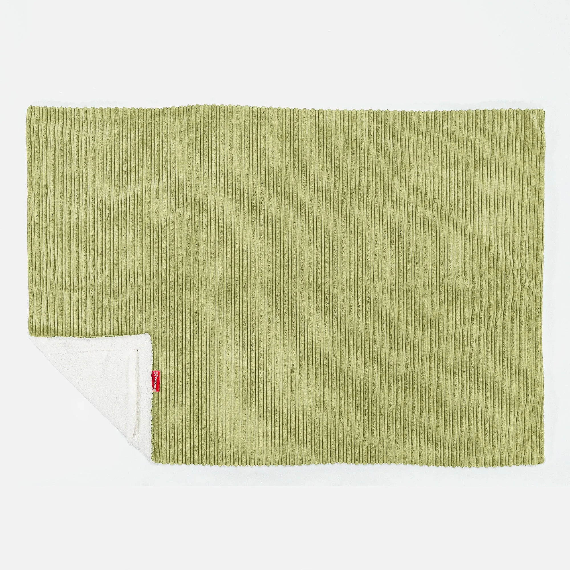 Sherpa Throw / Blanket - Cord Lime Green