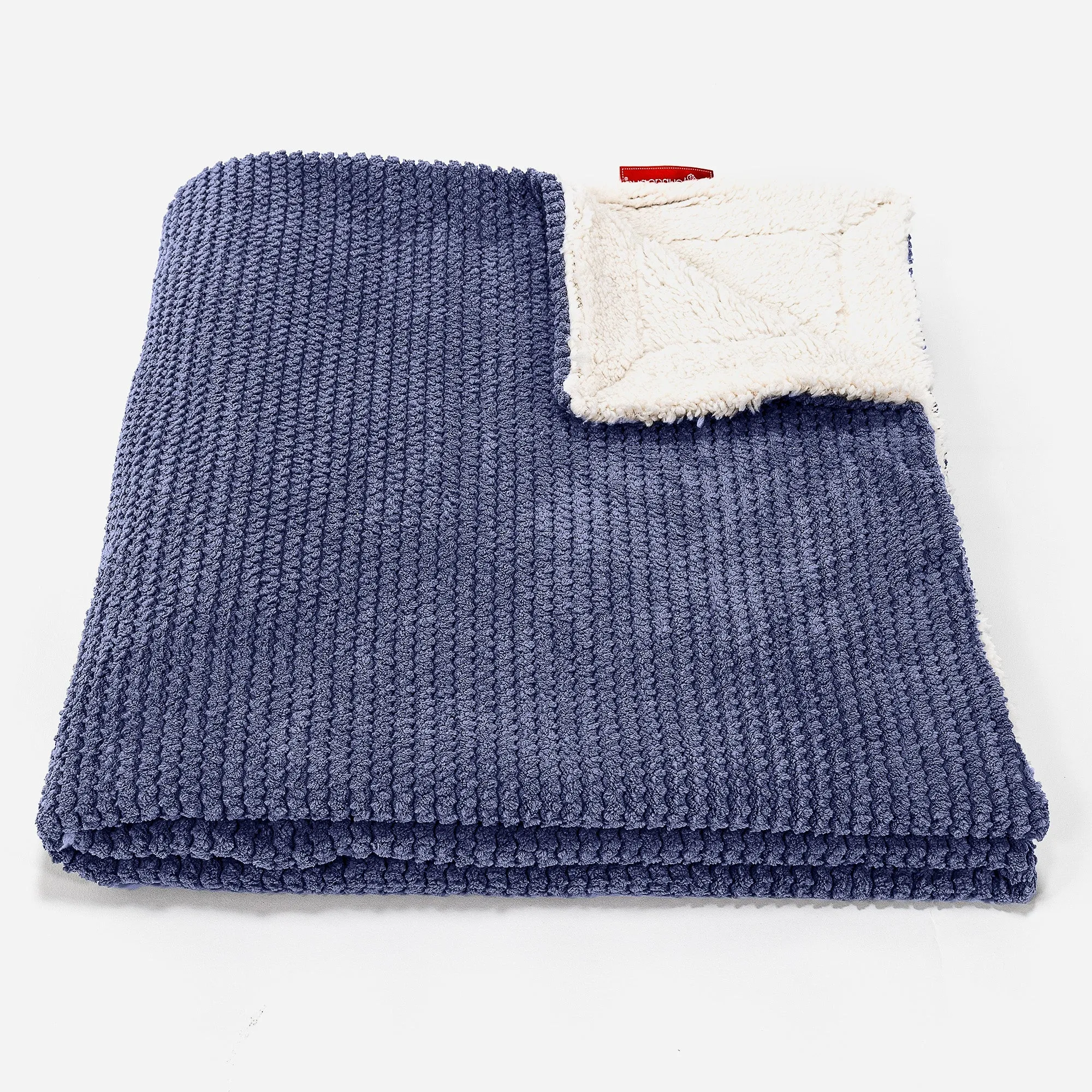 Sherpa Throw / Blanket - Pom Pom Purple