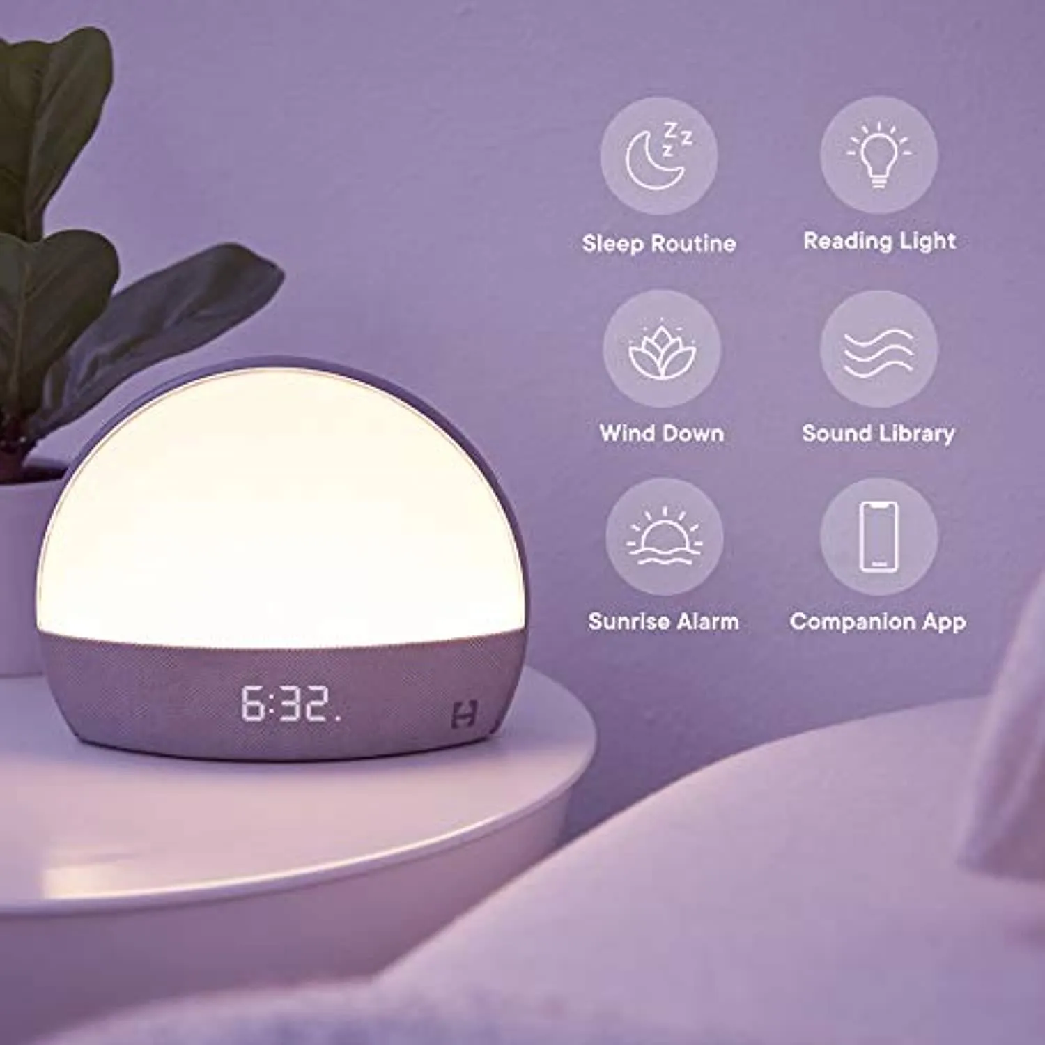 Smart Light, Personal Sleep Routine, Bedside Reading Light, Wind Down Content and Sunrise Alarm Clock for Gentle Wake Up