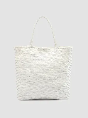 SUSAN 03 - White Leather Shoulder Bag