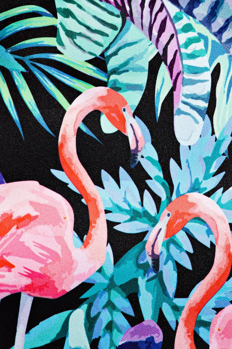 Tropical Flamingo Print Tote Bag