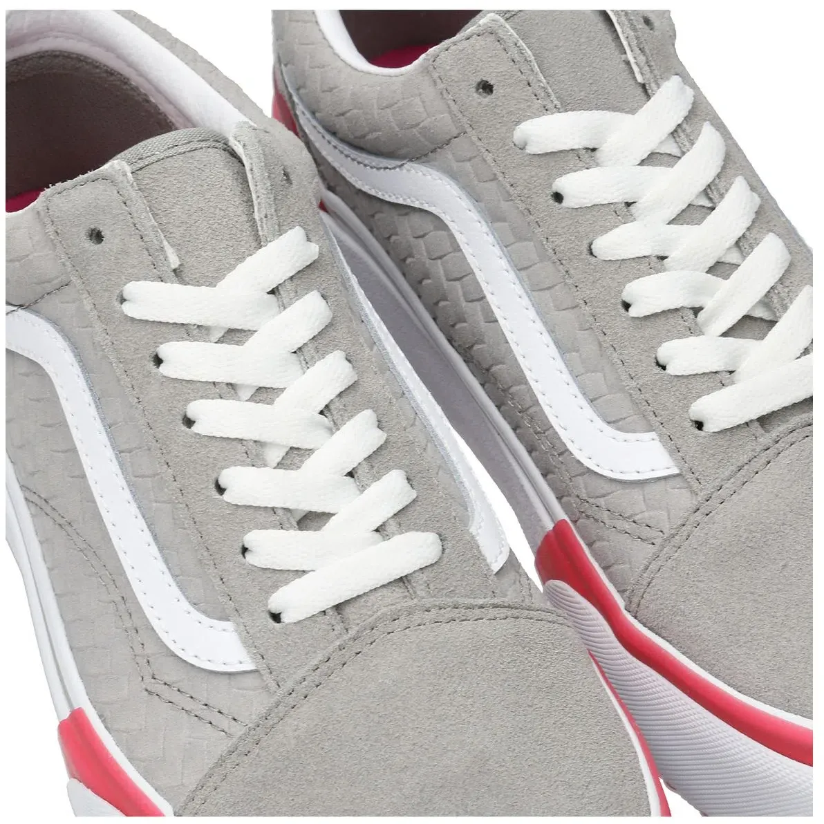 Vans Old Skool Stacked Suede Shoes - Grey / Pink