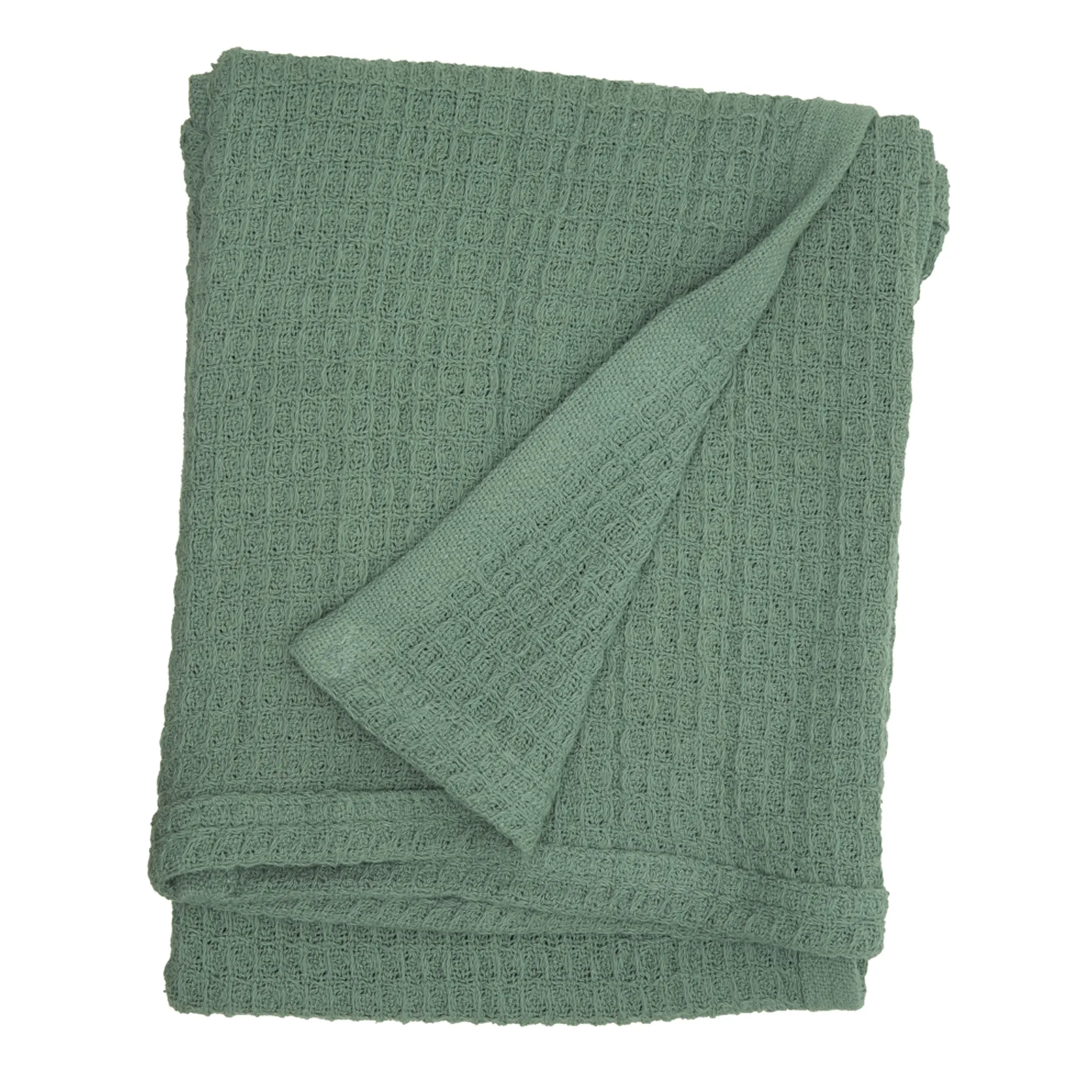 Waffle Blanket 100% Cotton (Green)